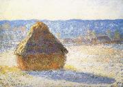 Claude Monet Meule,Effet de Neige le Matin painting